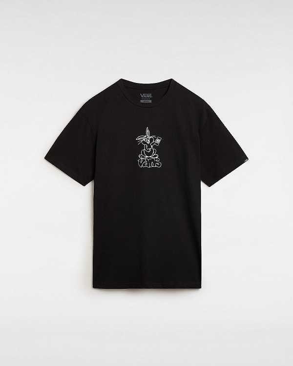 Black Men Vans Crazy Eddy T Shirts NZ | VN5182436