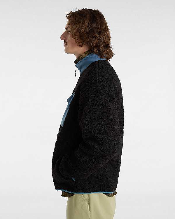 Black Men Vans Debrusk Loose Sherpa Sweatshirt NZ | VN1504639