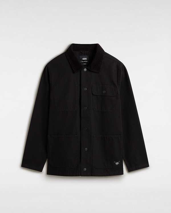 Black Men Vans Drill Chore Coat NZ | VN3619407