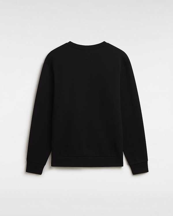 Black Men Vans Essential Relaxed Crew Sweatshirt NZ | VN7964583