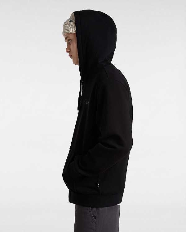 Black Men Vans Essential Relaxed Hoodie NZ | VN1703469