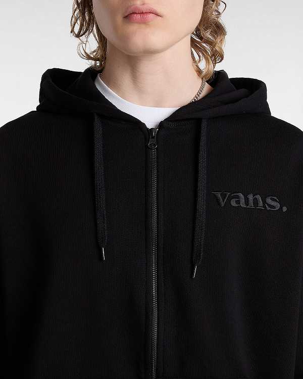 Black Men Vans Essential Relaxed Hoodie NZ | VN1703469