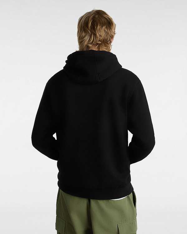 Black Men Vans Essential Relaxed Hoodie NZ | VN4125376