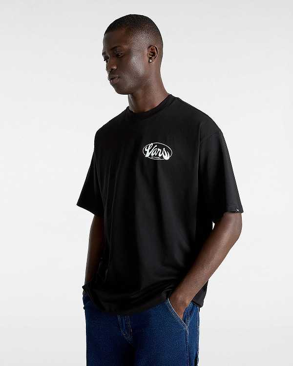 Black Men Vans Global Line T Shirts NZ | VN3789501