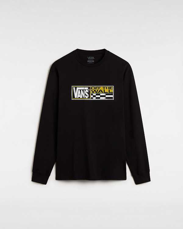 Black Men Vans Hi Stretch Long Sleeve T Shirts NZ | VN9483105