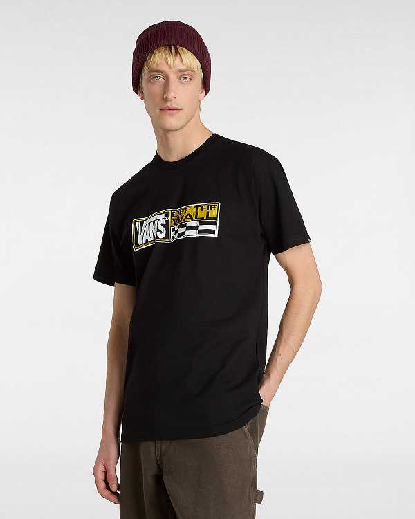 Black Men Vans Hi Stretch T Shirts NZ | VN0813652