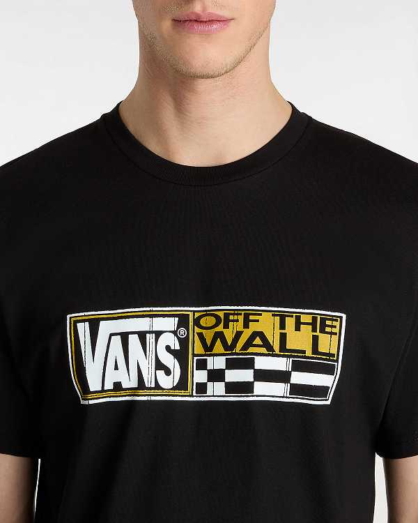 Black Men Vans Hi Stretch T Shirts NZ | VN0813652