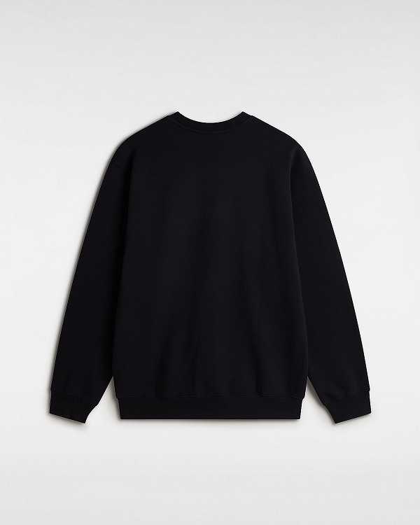 Black Men Vans Left Chest Embroidered Logo Sweatshirt NZ | VN3986254