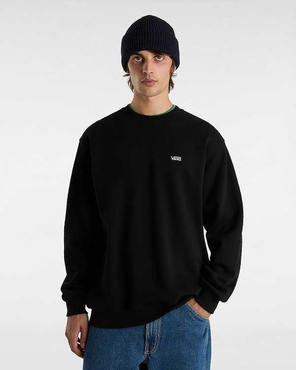 Black Men Vans Left Chest Embroidered Logo Sweatshirt NZ | VN3986254