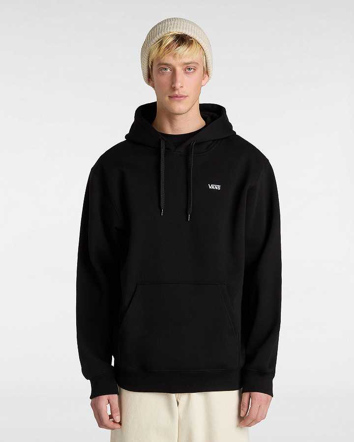 Black Men Vans Left Chest Embroidered Logo Hoodie NZ | VN1306859