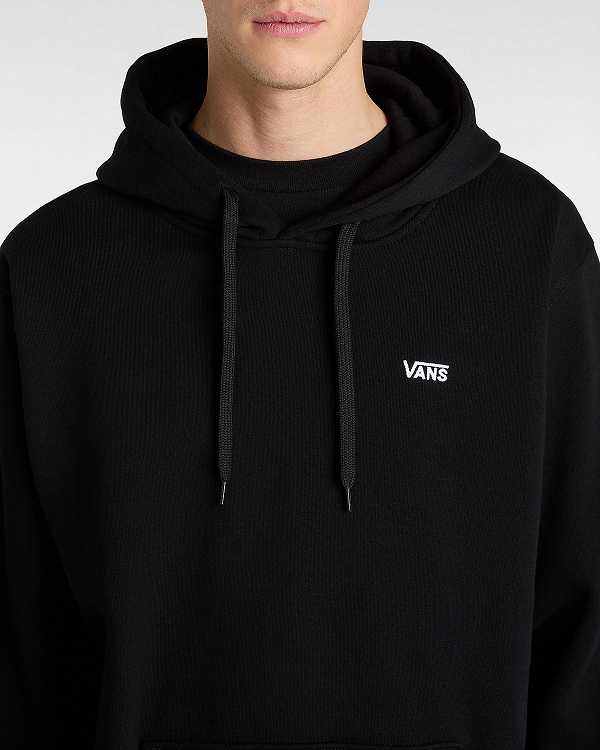 Black Men Vans Left Chest Embroidered Logo Hoodie NZ | VN1306859