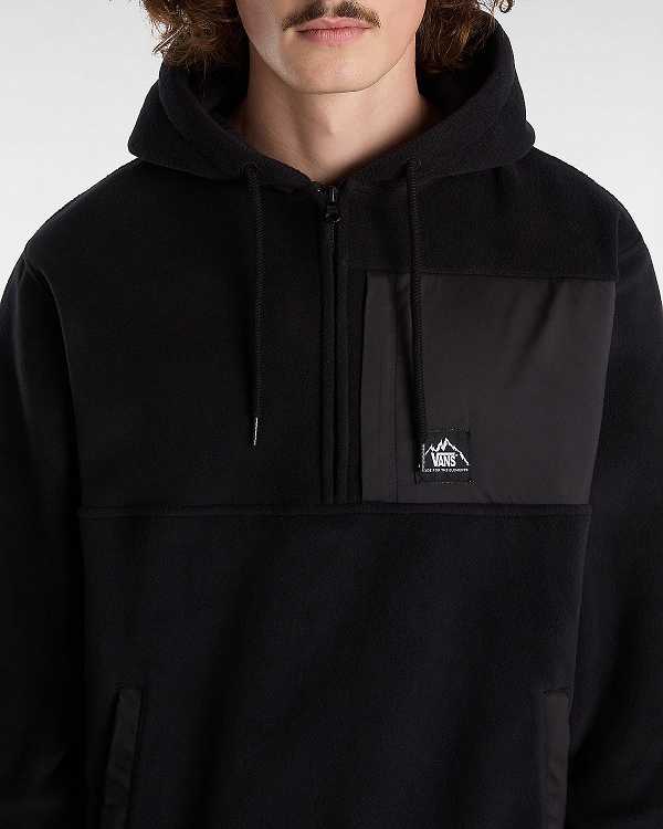 Black Men Vans MTE Polartec Hoodie NZ | VN4372105