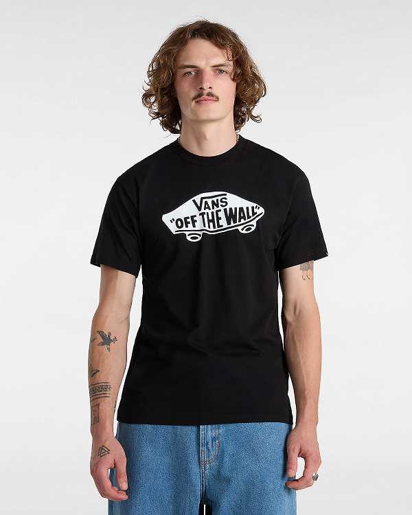 Black Men Vans OTW Classic Front T Shirts NZ | VN9746035