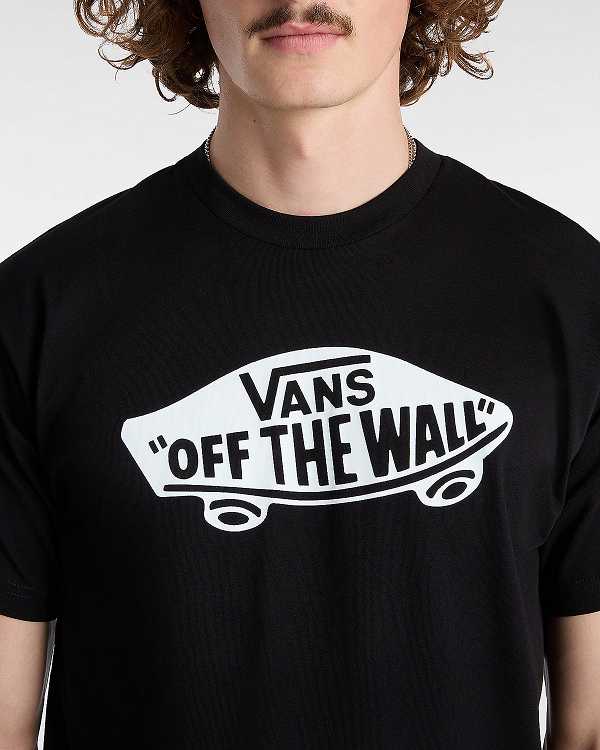 Black Men Vans OTW Classic Front T Shirts NZ | VN9746035