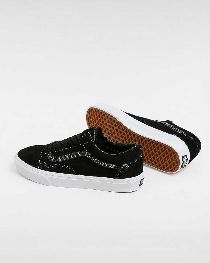 Black Men Vans Old Skool Pig Suede Sneakers NZ | VN3275906