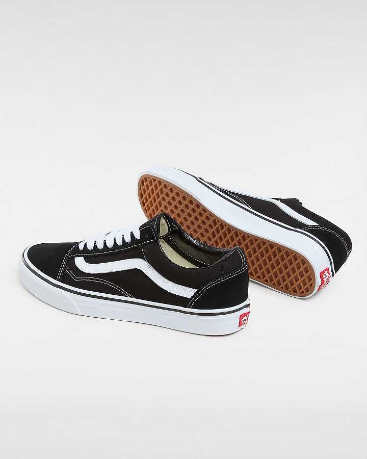 Black Men Vans Old Skool Wide Fit Sneakers NZ | VN9178240