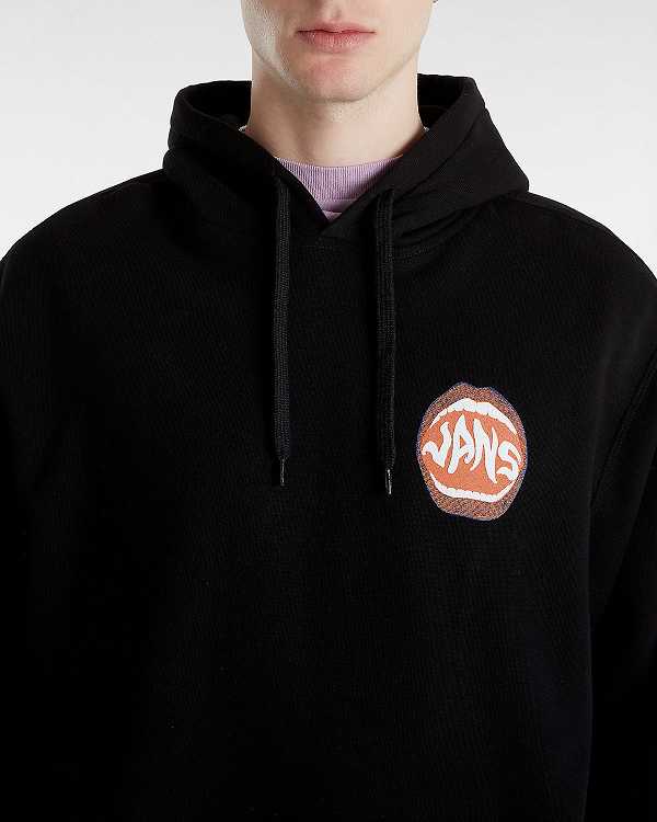 Black Men Vans Open Mouth Loose Hoodie NZ | VN9146758