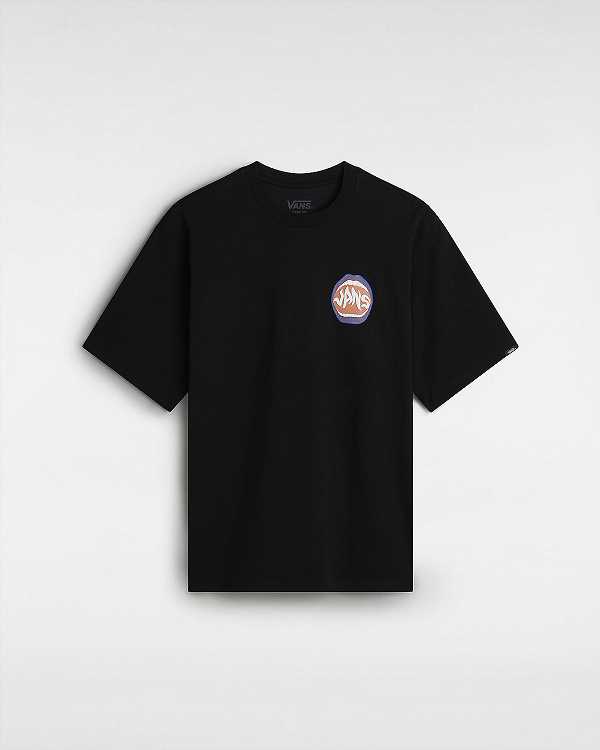 Black Men Vans Open Mouth Loose T Shirts NZ | VN2603457