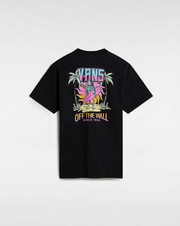 Black Men Vans Palm Cheers Classic T Shirts NZ | VN7243908