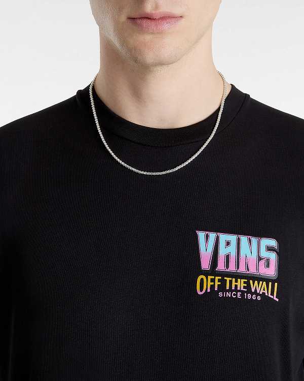 Black Men Vans Palm Cheers Classic T Shirts NZ | VN7243908