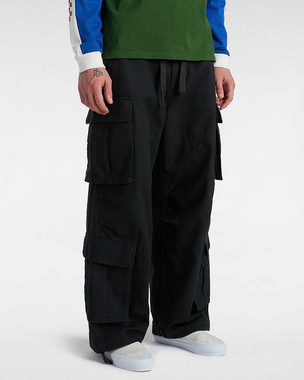 Black Men Vans Premium Baggy Cargo Pants NZ | VN7523069