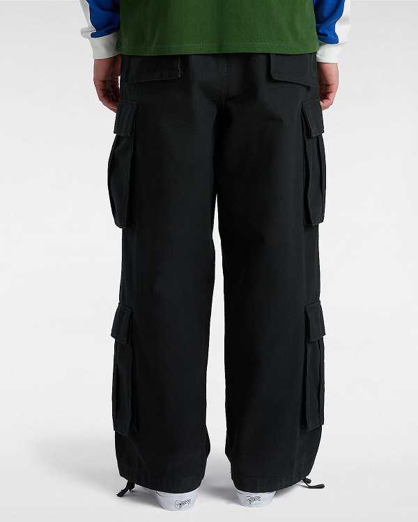 Black Men Vans Premium Baggy Cargo Pants NZ | VN7523069