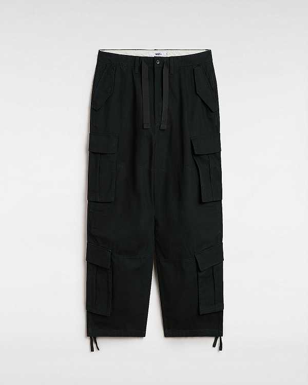 Black Men Vans Premium Baggy Cargo Pants NZ | VN7523069