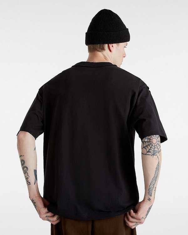 Black Men Vans Premium Broadway Short Sleeve T Shirts NZ | VN8634751