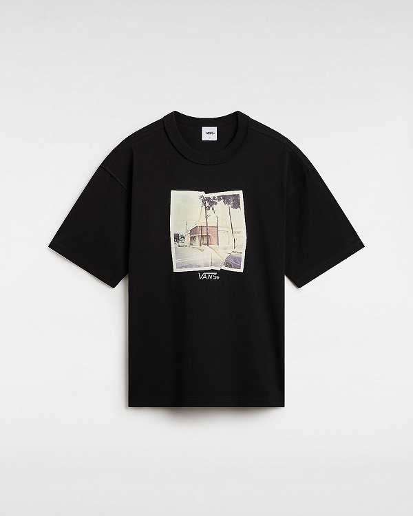 Black Men Vans Premium Broadway Short Sleeve T Shirts NZ | VN8634751