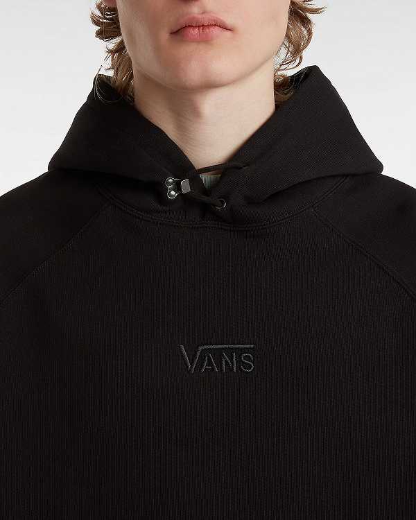 Black Men Vans Premium Logo Hoodie NZ | VN3164729