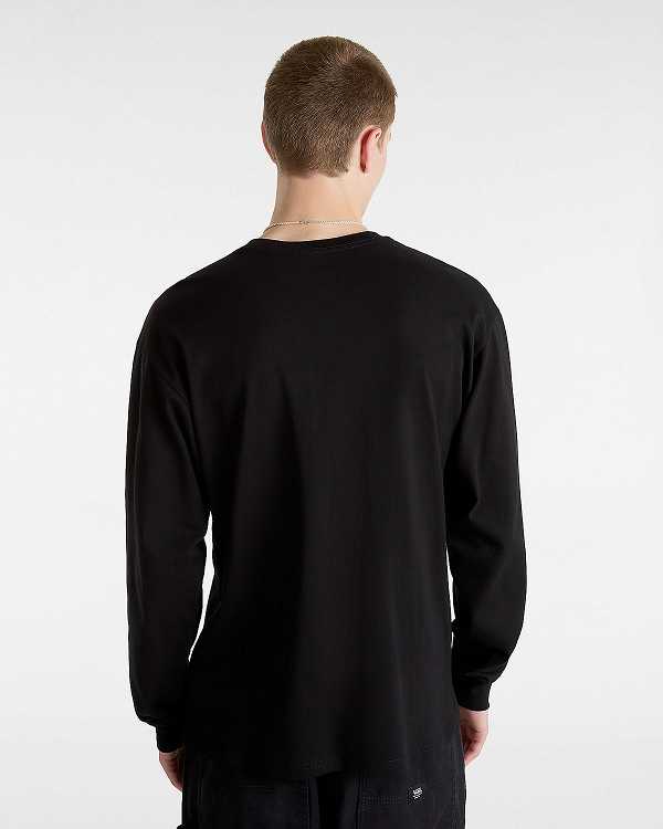 Black Men Vans Property Of Long Sleeve T Shirts NZ | VN8695074