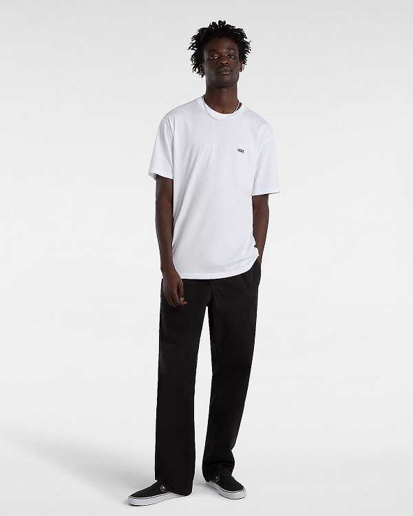 Black Men Vans Range Relaxed Elastic Pants NZ | VN0182679