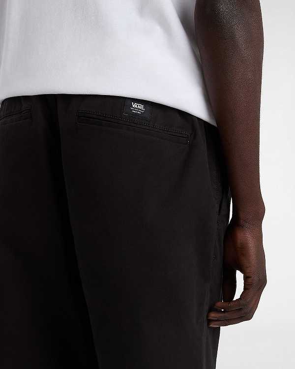 Black Men Vans Range Relaxed Elastic Pants NZ | VN0182679