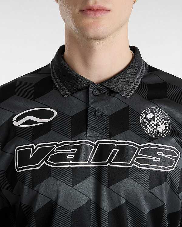 Black Men Vans Rigsby Soccer Polo Shirt NZ | VN9076385