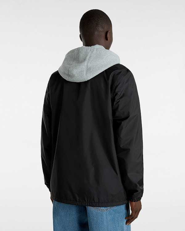 Black Men Vans Riley II Coach Jacket NZ | VN4725031