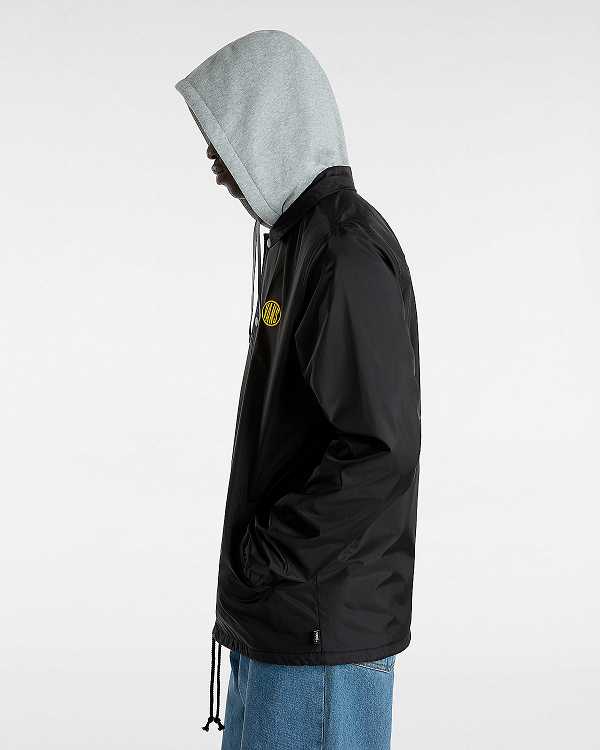 Black Men Vans Riley II Coach Jacket NZ | VN4725031