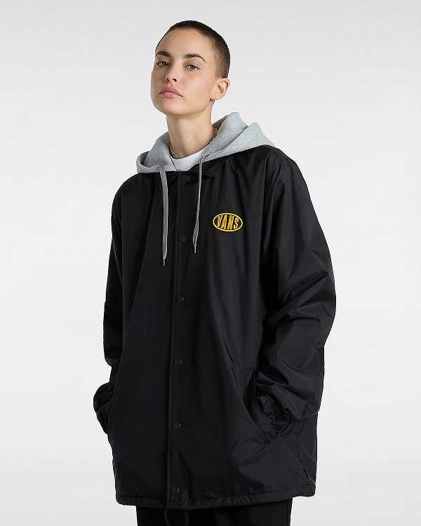 Black Men Vans Riley II Coach Jacket NZ | VN4725031