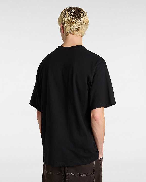 Black Men Vans Scribblex T Shirts NZ | VN0392841