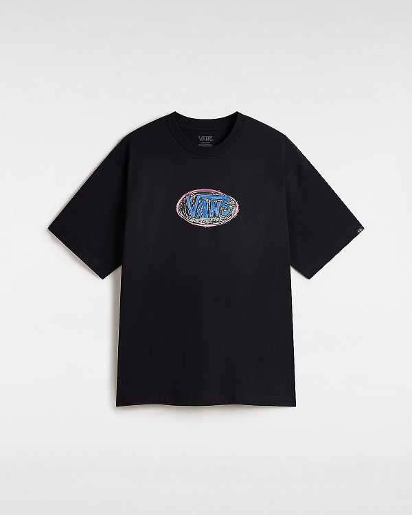 Black Men Vans Scribblex T Shirts NZ | VN0392841