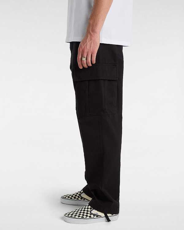 Black Men Vans Service Cargo Loose Tapered Pants NZ | VN4928307