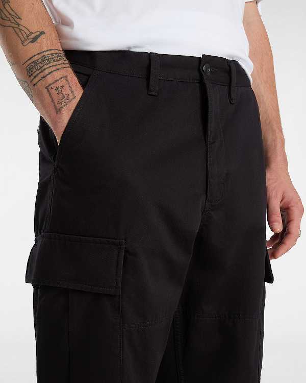 Black Men Vans Service Cargo Loose Tapered Pants NZ | VN4928307