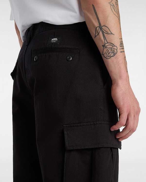 Black Men Vans Service Cargo Loose Tapered Pants NZ | VN4928307