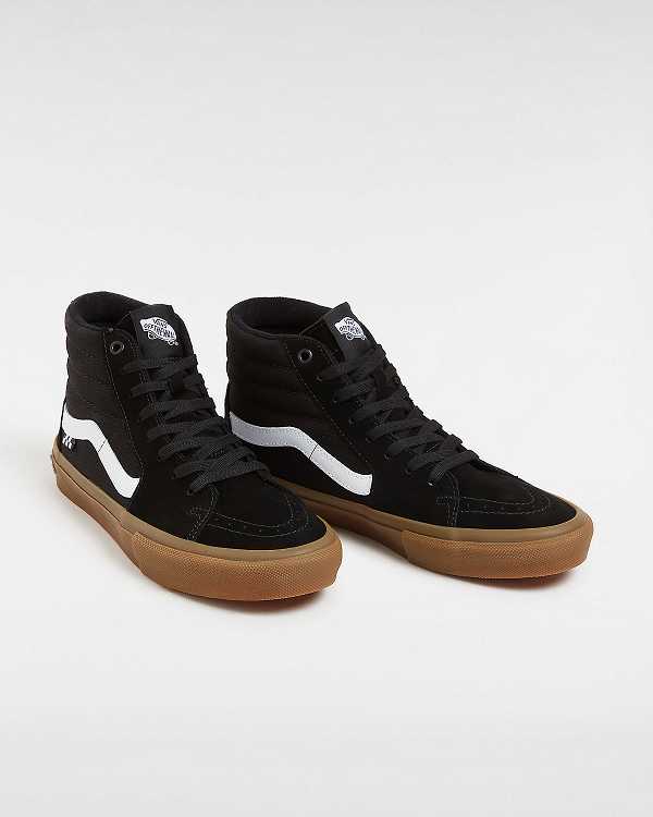 Black Men Vans Sk8-Hi Skate Shoes NZ | VN1950864