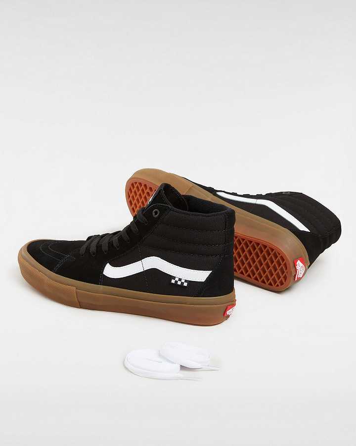 Black Men Vans Sk8-Hi Skate Shoes NZ | VN1950864