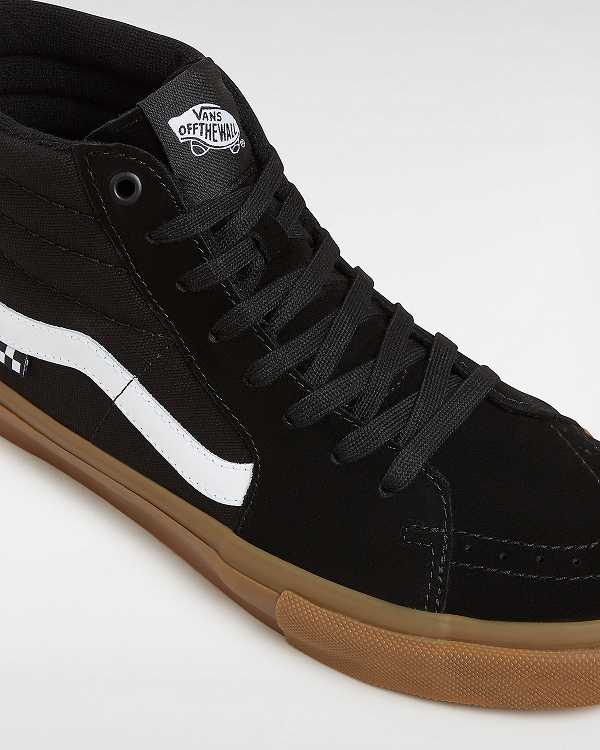 Black Men Vans Sk8-Hi Skate Shoes NZ | VN1950864