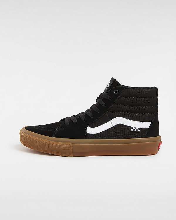 Black Men Vans Sk8-Hi Skate Shoes NZ | VN1950864