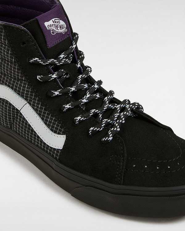 Black Men Vans Sk8-Hi Skate Shoes NZ | VN6731408