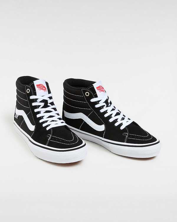 Black Men Vans Sk8-Hi Skate Shoes NZ | VN8359146