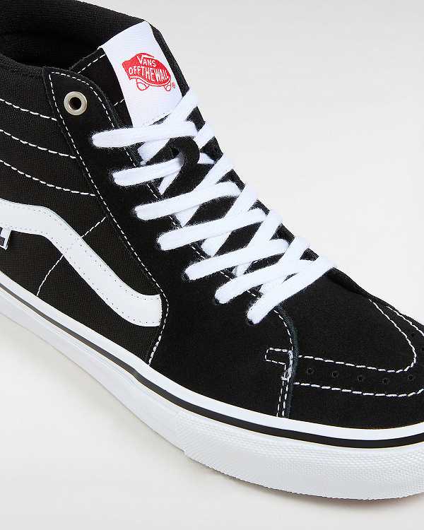 Black Men Vans Sk8-Hi Skate Shoes NZ | VN8359146