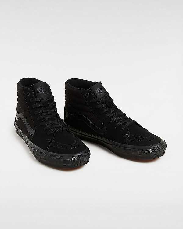 Black Men Vans Sk8-Hi Skate Shoes NZ | VN9510437